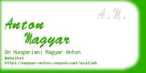 anton magyar business card
